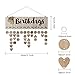 Joy-Leo Gifts for Mom Grandma Mother’s Day - Wooden Family Birthday Reminder Calendar Board with 100 Tags, Birthday Tracker Plaque Wall Hanging, Help Elderly Parents Remember Birthdays, Model JL02