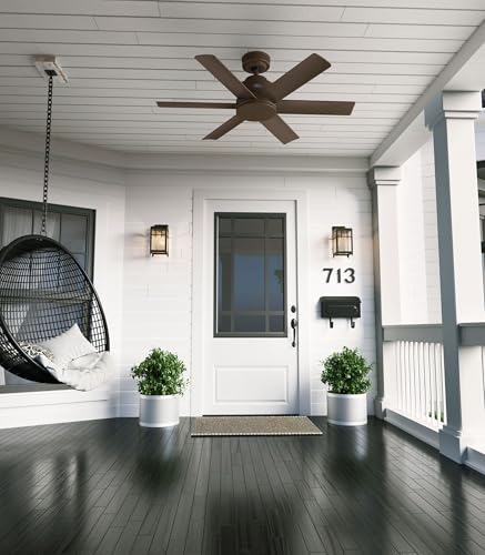 Image of Hunter 44 inch Kennicott Indoor /Outdoor Ceiling Fan, Wall Control, Matte Bronze