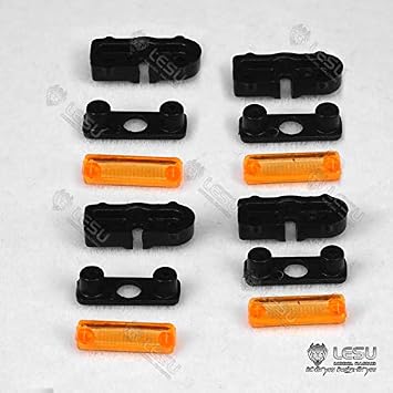 LESU 4 Pcs LED Lamp Side Skirts Light Clearance Lamp for 1/14 DIY a Tractor Truck Trailer Model