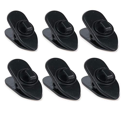 Shindel Rotate Mount Cable Clothing Clip Shirt Clips for Headphone Earphone and Headset Cable and Wire, 6 PCS