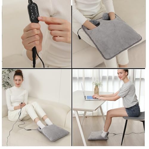 Calentador de pies eléctrico recargable USB y reposapiés para oficina 4