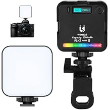 Magnetic RGB Video Light with Multi Functional Stand, 360 Full Color LED Camera Light with 3 Cold Shoe CRI95 2500K-9000K, 2000mAh Rechargeable Photography Lighting with 20 Scene Modes