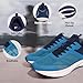 Hawkwell Men's Plus Size Walking Shoes Non-Slip Workout Fashion Sneakers US Size 13 14 15 16 17 18 19, Blue PU, 17 M US
