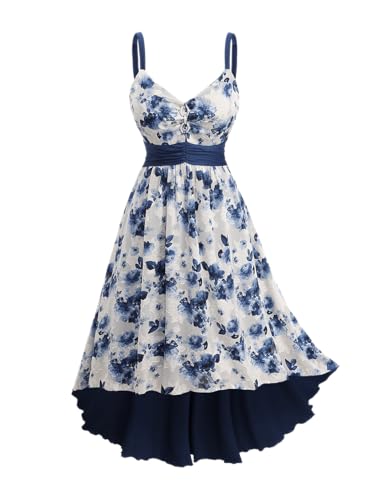 Image of ROSE GAL Women Plus Size Floral Sundress High Low Midi Sleeveless Cami Flowy Dress