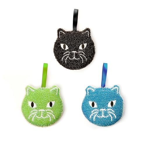Lot de 3 éponges Chat