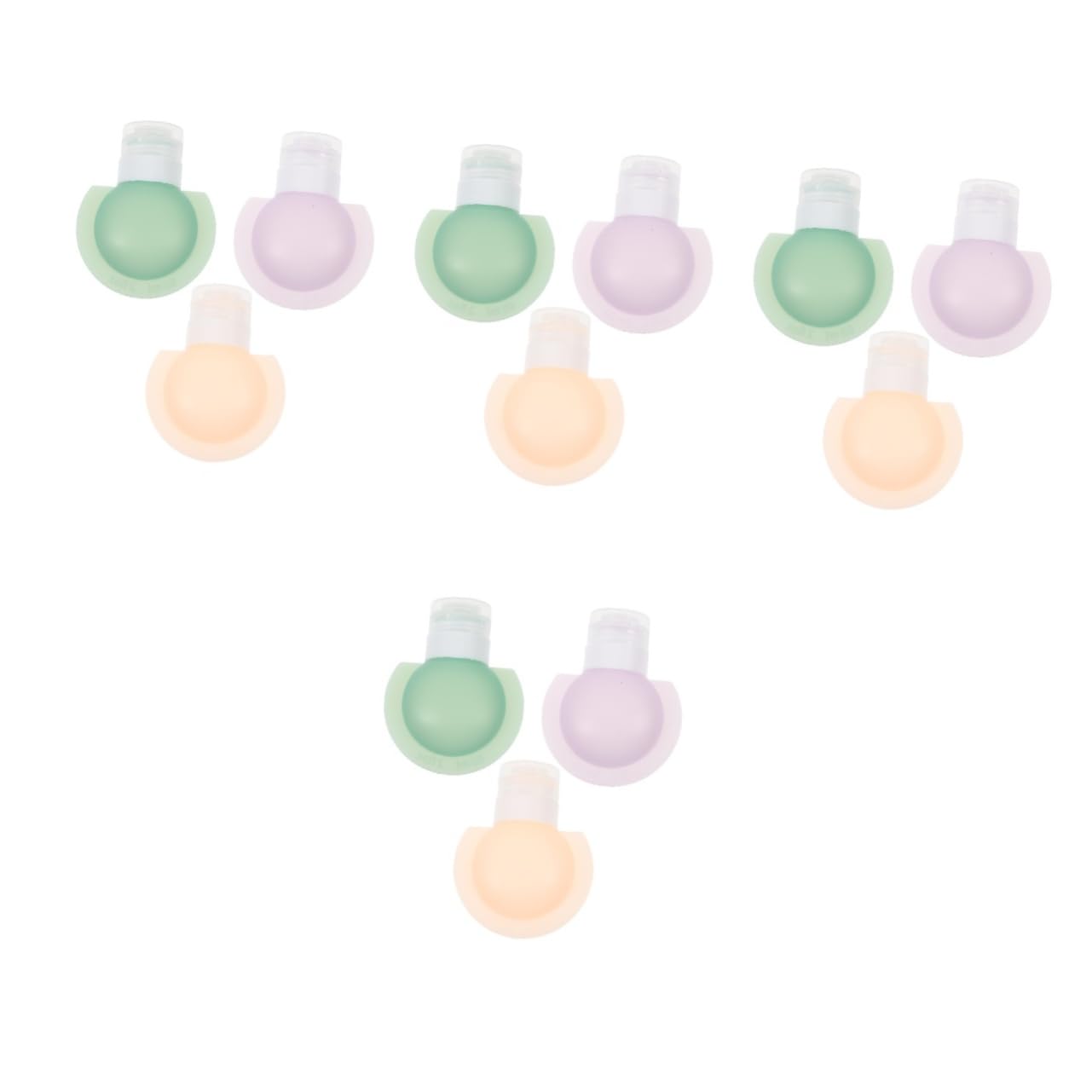 PACKOVE 4 Set Set Bottiglia in Silicone Ricarica Di Shampoo Bottiglie Portatile Bottiglia Da Toilette Da Viaggio Flaconi Di Shampoo E Balsamo Da Viaggio Per o Pp 3 Pezzi*4