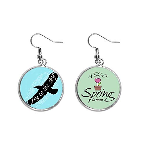 Pendientes de águila negra para looks de primavera y paseos al aire libre