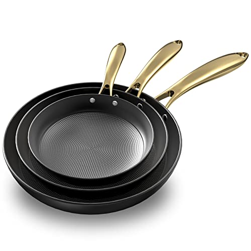 imarku Non Stick Frying Pans, Nonstick Cast Iron Skillets 3 Pcs - 8 Inch, 10 Inch and 12 Inch Nonstick Frying Pan Set, Professional Frying Pans Pots and Pans Set, Nonstick Pan with Stay Cool Handle imarku Non Stick Frying Pans, Nonstick Cast Iron Skillets 3 Pcs - 8 Inch, 10 Inch and 12 Inch Nonstick Frying Pan Set, Professional Frying Pans Pots and Pans Set, Nonstick Pan with Stay Cool Handle