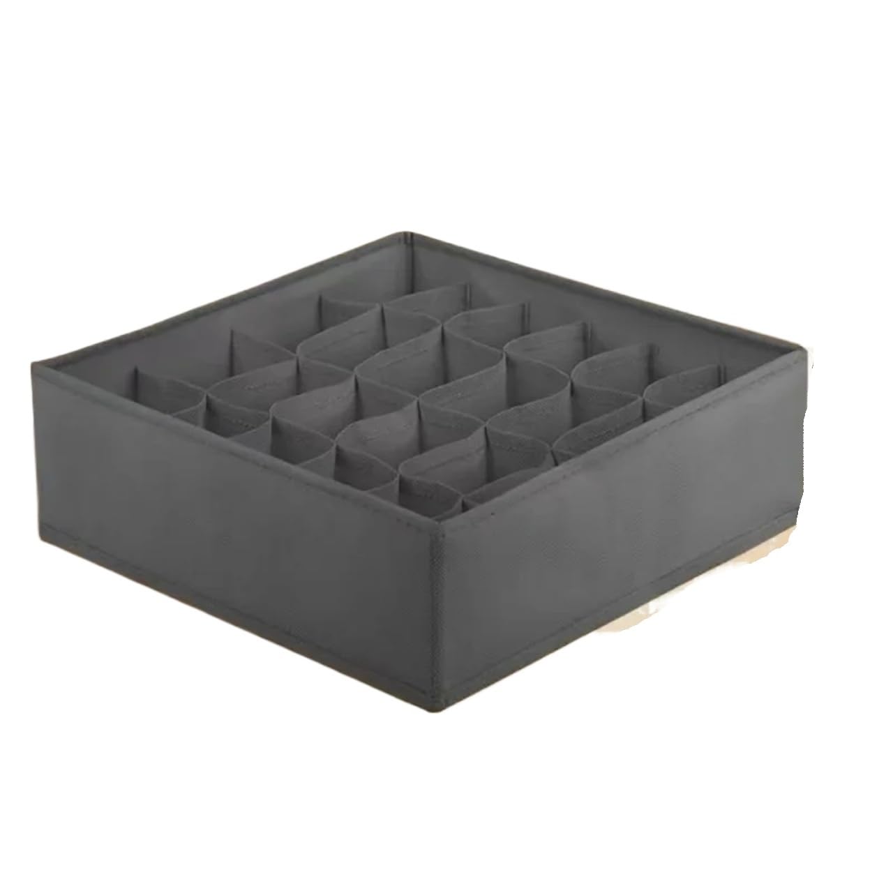 GYTTDERFL Sock Organiser Underwear Organizers Of Cabinets And Drawers Wardrobe Clothes Bra Organizer For Socks Pants Home Foldable Storage Box(Grey-24grids)