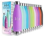 botellas de agua reutilizables amazon CON TAPA DE LA TAPA A FUGA - La botella de agua de acero inoxidable con tapa de sellado al vacío proporciona un buen sellado y asegura que no haya fugas de agua. Cada botella para beber es completamente a prueba de fugas con un tapón giratorio fácil de abrir. No importa la temperatura del líquido en esta botella, nunca sudará o estará caliente al tacto.