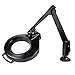 Dazor Circline Clamp Mount 28-Inch Magnifier - 3-Diopter 1.75X - Black