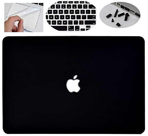 Image of MacBook Pro 15 inch 15.4 inch With Retina Display Cover Case Shell (get 3 SAViOUR Accessories FREE) Soft Touch Rubberized coating Matte (Hard Shell) Skin Cover Case For Apple MacBook Pro 15 inch inch 15.4 inch with Retina Display A1398 Hard Shell Rubberized Case Cover (Black)