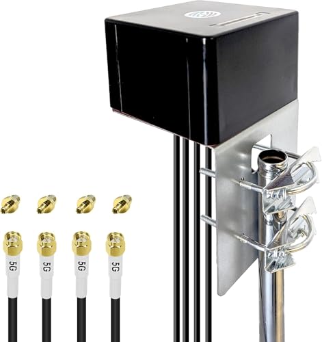 Maswell 4X4 MIMO Antenna 5G Up to 6dBi 600-8000MHz Omni External Antenna for 4G LTE 5G Routers & Gateways for T-Mobile Verizon AT&T WiFi 7 Ready Homes and RVs (Medium)
