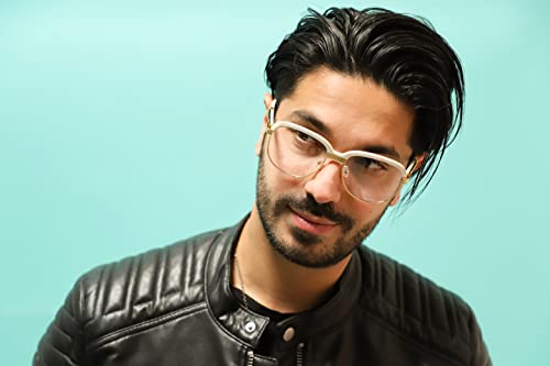 FLAWLESS EYEWEAR Elite Slim Rimless Metal & Wood Art Aviator Oval Sunglasses4