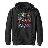 marvel kinder eggs Disney - Marvel Marvel Jungen Sudadera clásica con Capucha y Letras niños, Color Negro, M, Negro, M