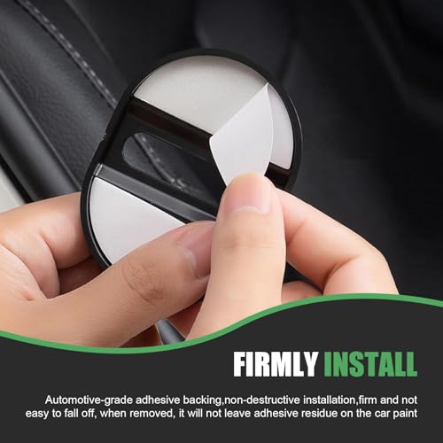 Titgoes 4 PCS Car Door Latches Cover, Carbon Fiber Vehicle Door Lock Protector, Automotive Latches Decoration Protector, Universal for Most Cars (Black)
