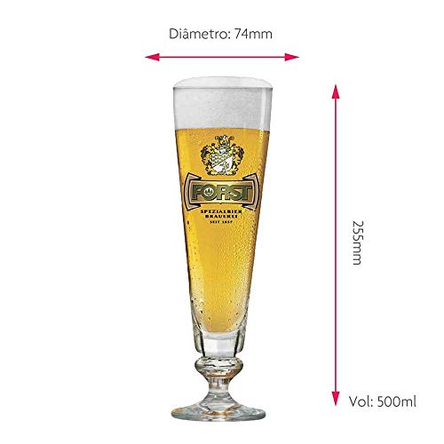 Taça de Cerveja Rótulo Frases Tulipa Meran 0,4 Cristal 500ml