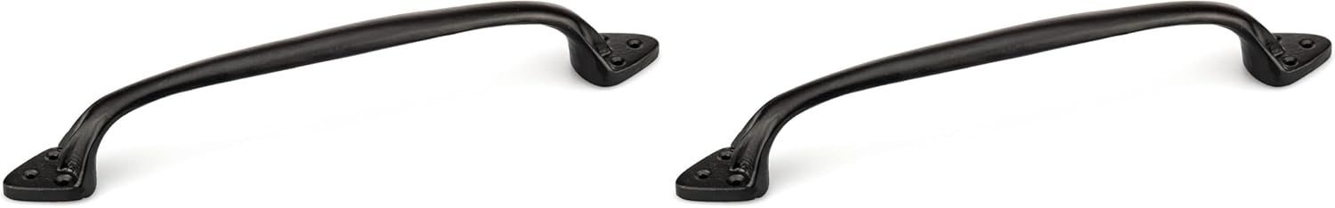 Richelieu | Sheffield 12-inch (305 mm) Matte Black Arched Barn Door Pull image 5