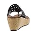 Skechers Cali Women's Beverlee Wedge Sandal,Black Dazzle,8 M US