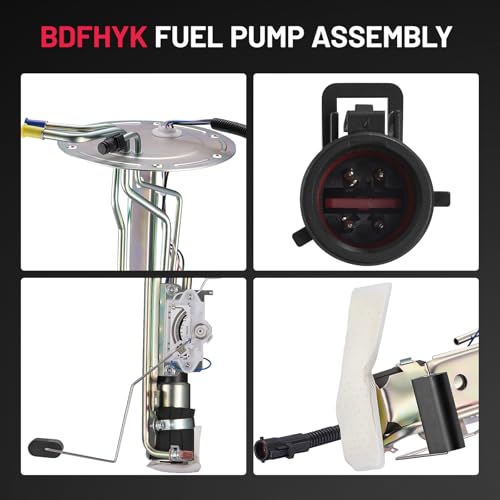 Image of BDFHYK Electric Fuel Pump Module Assembly Compatible with Ford E-150 E-250 E-350 E-450 E-550 Econoline Club Wagon Super Duty F-53 Motorhome Chassis 1997-2003 4.2 /4.6 /5.4 /6.8L V6 V8 V10 Replace E2276S