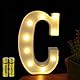 HONPHIER® Buchstaben Lichter Alphabet Lampe LED Brief Beleuchtung Buchstabe Licht Beleuchtete Buchstaben Nachtlichter Dekoration für Geburtstag Party Hochzeit Kinderzimmer (C)