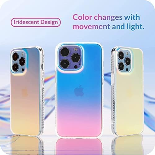 Image of DIZORO Compatible with iPhone 16 Pro Case Fluorescent Iridescent Matte Designed Premium Designer Lightweight Mobile Accessories for Women Men Girls Scratch Resistant Shockproof Case Hard PC 6.3 inch