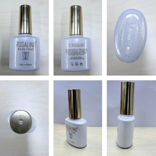 Set de 2 piezas Gel Top Coat y Base Coat ROSALIND miniatura 3