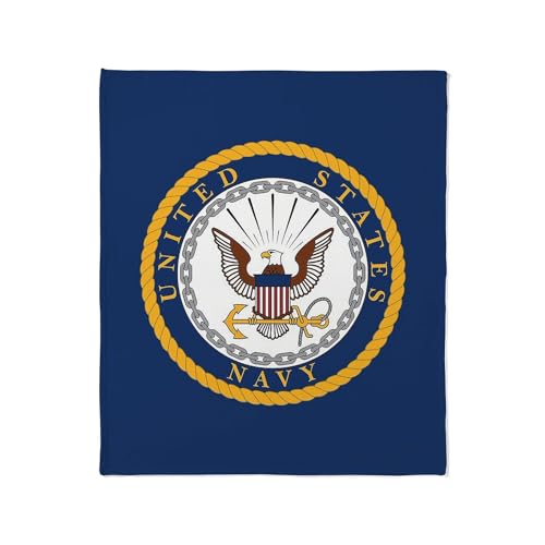 CafePress United States Navy Emblem Throw Blanket Super Soft Fleece Plush Throw Blanket, 60x50