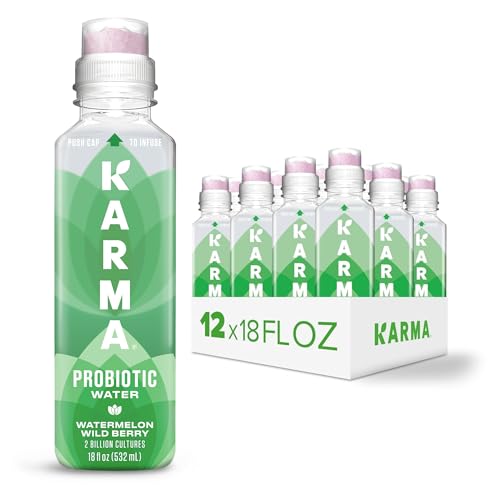 Image of Karma Probiotic Water - 12 Pack, Watermelon Wild Berry Drink - Immune & Gut Health Support