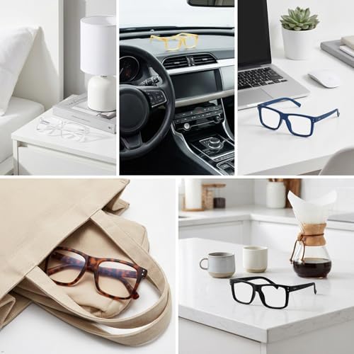 Eyekepper 5-pack Oversized Reading Glasses Women Men Square Large Frame Readers +1.5 - 2