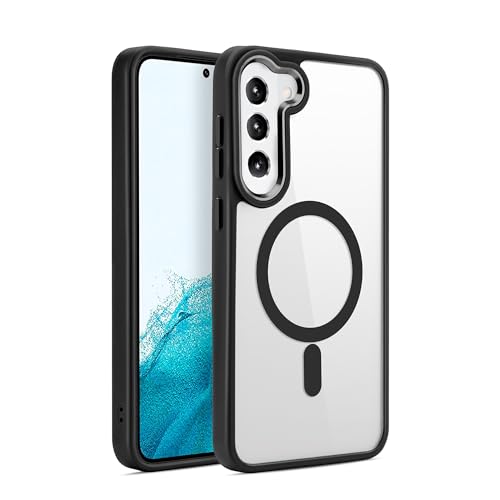 Image of iFAST Premium Back Cover Case Compatible with Galaxy S24 Ultra Soft Shokproof TPU and Hard Polycarbonate (PC) (with Camera Ring | Black)