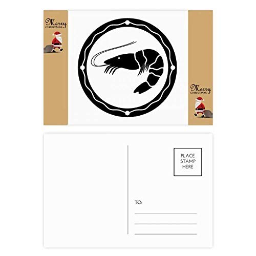Cartes de remerciement crevettes papier haut de gamme lot de 20