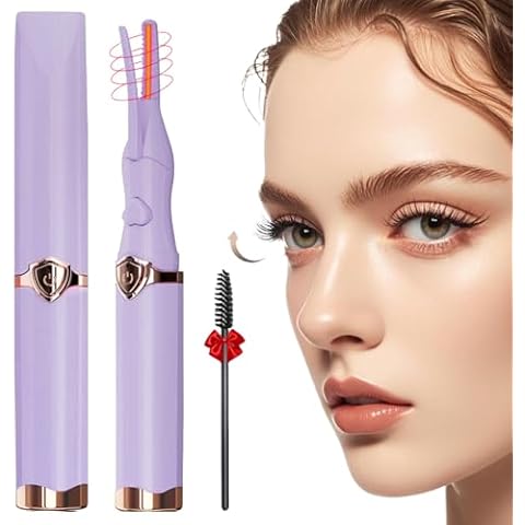 Heated Eyelash Curler - Fast Heat up in 8s - 3 Heat Modes with USB Rechargeable - Electric Eyelash Curler - 24 Hours Long Lasting (Purple) Cover