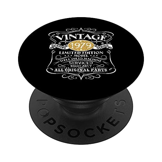 Vintage 1979 - Regalo de cumpleaños para hombre y mujer, diseño original PopSockets PopGrip Intercambiable
