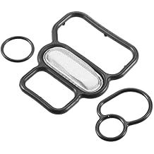 ACROPIX VTEC Solenoid Gasket Spool Valve Filter Screen Fit for Honda Civic with O-Ring - Pack of 3 Black
