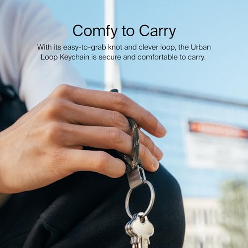 Image of orbitkey Urban Loop Keychain - Paracord Wrist Lanyard with Stainless Steel Quick-Release Lock