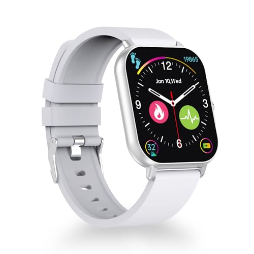 Image of SHKOD Watch1 Pro 1.83 inch HD Display Smart Watch with Bluetooth Calling, AI Voice Assistance, 100 Sports Modes IP67 Rating Fast Charging 240 * 286 Pixel High Resolution (Silver)