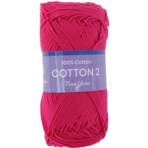Threadart 100% Pure Cotton Crochet Yarn Size 2 | 50