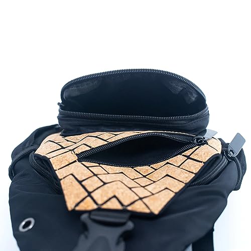 Cork Sling Bag Chest Shoulder Backpack Crossbody Bags for Men Messenger bag Eco Friendly gift Sustainable Vegan Lightweight3