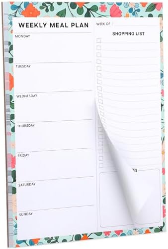60 Sheet Meal Planner for Fridge, Magnetic Weekly Meal Planner & ...