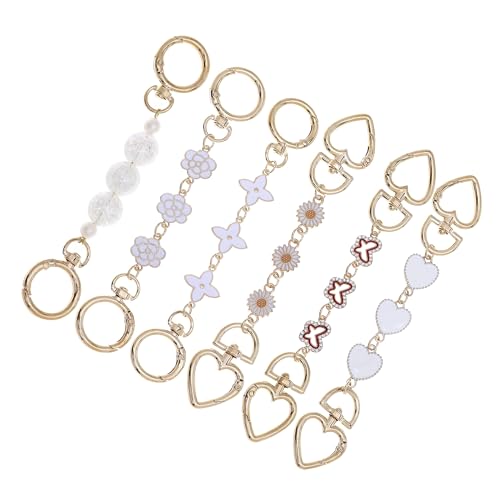 Taouzi 6Pcs Purse Chain Extender Purse Strap Extender for Handbags Charms Bag Strap Extender Purse Replacement for Women Purse Making Supplies Style 2
