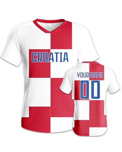 Custom National Soccer Jersey Personalized Sports Uniforms Shirts Fan Casual Printed Gift Name & Number for Men Women Youth