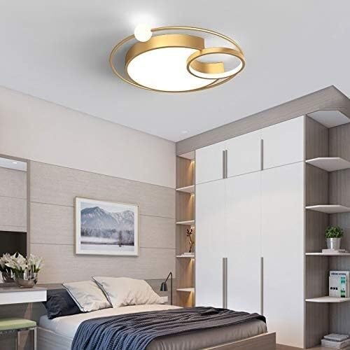 Lustre de plafond led dore pour illuminer votre salon - 2