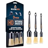 Suds Lab HD Intensive Brush Kit 3 Pack- Premium Boar’s Hair Brushes - Scratch Free Design - Fine Detailing Brushes For Personal And Professional Use
