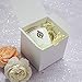 GEFTOL Small White Gift Box - 50 Pack, 4x4x4 inches, Fold & Assemble Paper Box for Bridesmaids, Proposals, Birthdays, Christmas (White)