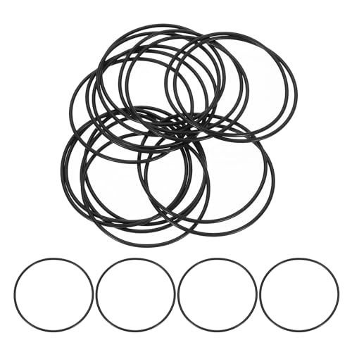 sourcing map 25Pcs AS-034 O-rings, Nitrile Rubber O-Rings 2-1/8" ID, 2-1/4" OD, 1/16" Width Round Sealing Gasket for Automotive Machine Plumbing Sealing Repair (70 Durometer, Black)