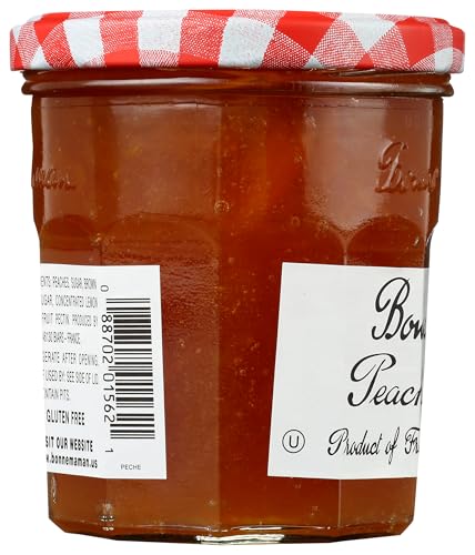Image of Bonne Maman Peach Preserve Marmalade Fruit Jam, 13 oz ℮ 370 g