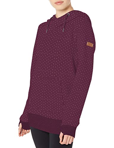 Roxy Junior's Dipsy Quilted Hooded Sweatshirt, grape wine, S