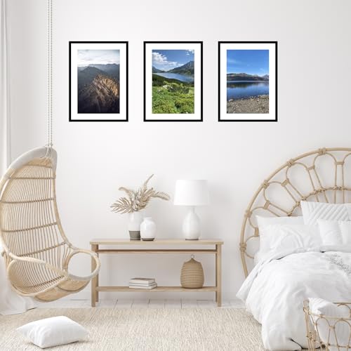 Image of JCJMY 14x20 Picture Frame with 11x17 Mat, Display Photo 11x17 with Mat or 14 x 20 Without Mat, Wall Hanging Large 14 by 20 Poster Frame with Plexiglass, Black