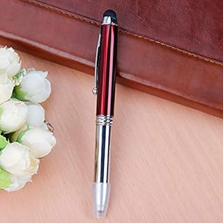 LED Pen BE-TOOL Pen Torch LED Ballpoint Pen 3 in1 Pen/Stylus/LED Light LED Powered Ink Penlights with Refill and Batteries for Night Write (1 Pack, Black)
